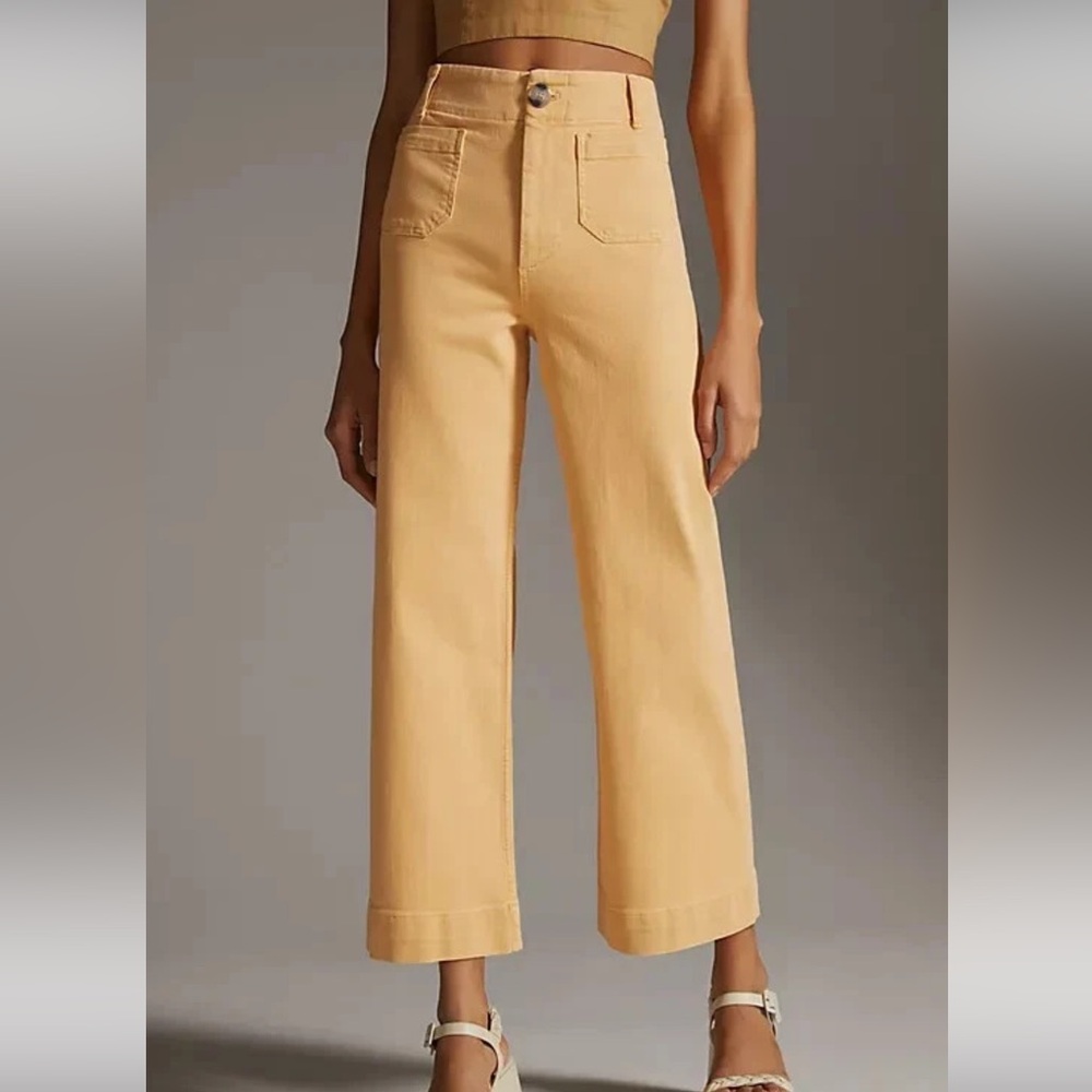 Anthropologie pilcro The Skipper Cropped High Rise Wide-Leg Jeans size 26